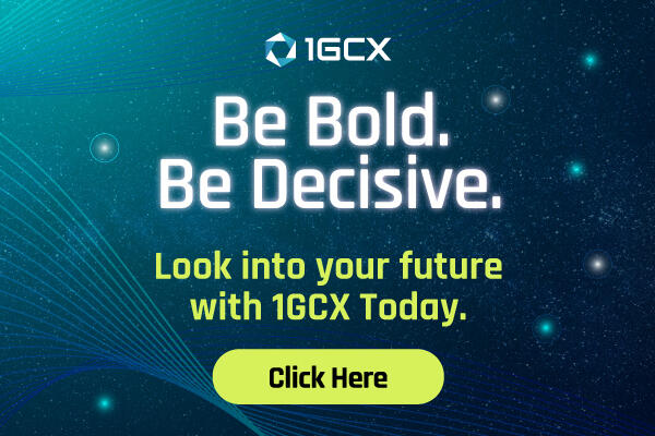 While the Cointelegraph team was shorthanded, I designed this bold ad for 1GCX. The visual communicates decisiveness and future-oriented thinking, aligning with their brand&#39;s vision. It’s crafted to drive engagement with a clear, compelling CTA.